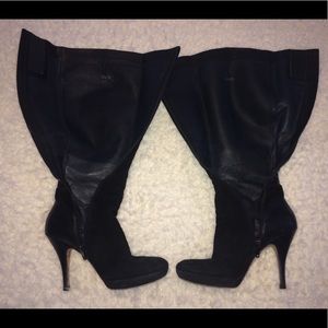 Via Spiga Suede&Leather Platform&Heels Tall Boots